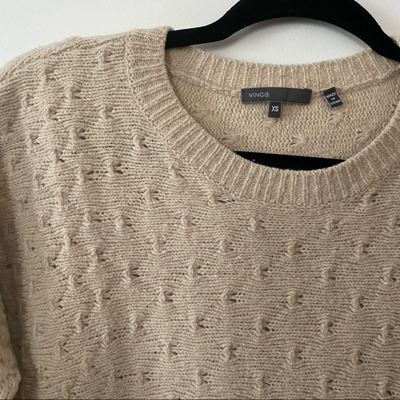 Vince Boxy Oatmeal Yak Wool Blend Sweater XS - Picture 2 of 5